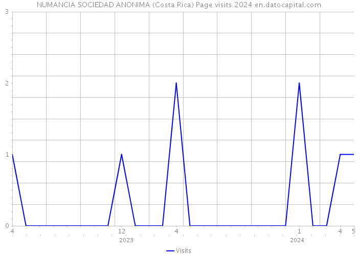 NUMANCIA SOCIEDAD ANONIMA (Costa Rica) Page visits 2024 