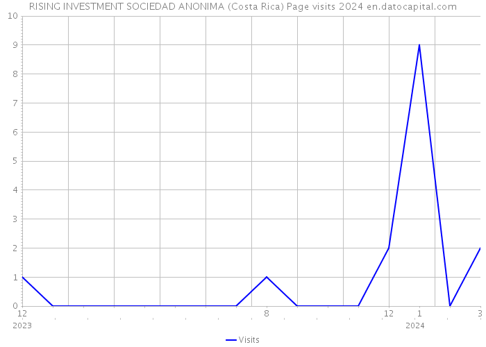 RISING INVESTMENT SOCIEDAD ANONIMA (Costa Rica) Page visits 2024 