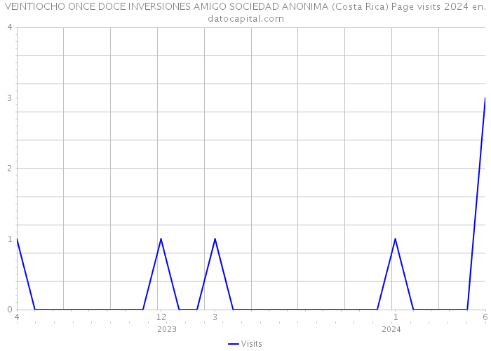 VEINTIOCHO ONCE DOCE INVERSIONES AMIGO SOCIEDAD ANONIMA (Costa Rica) Page visits 2024 