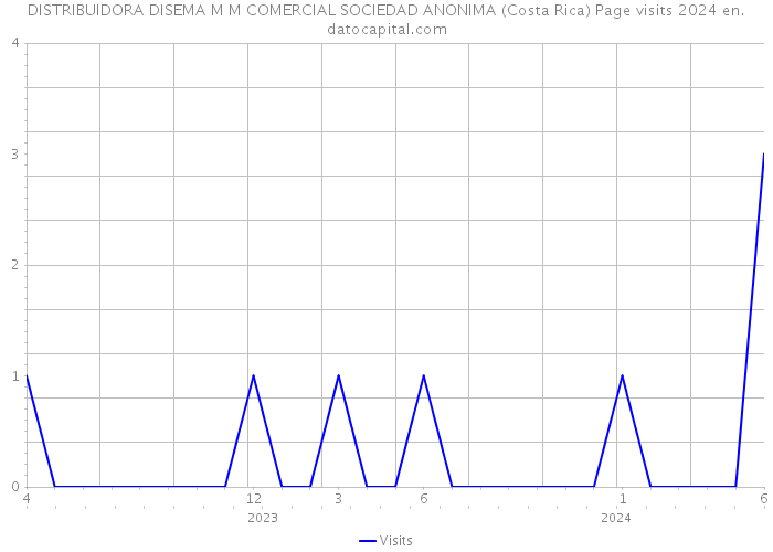 DISTRIBUIDORA DISEMA M M COMERCIAL SOCIEDAD ANONIMA (Costa Rica) Page visits 2024 