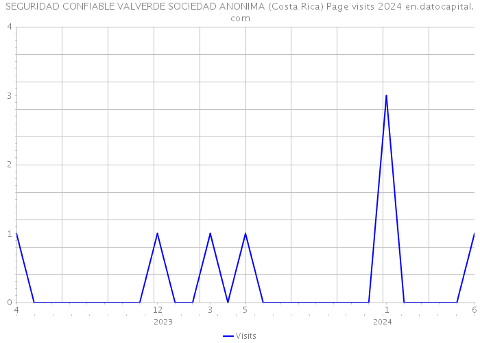 SEGURIDAD CONFIABLE VALVERDE SOCIEDAD ANONIMA (Costa Rica) Page visits 2024 