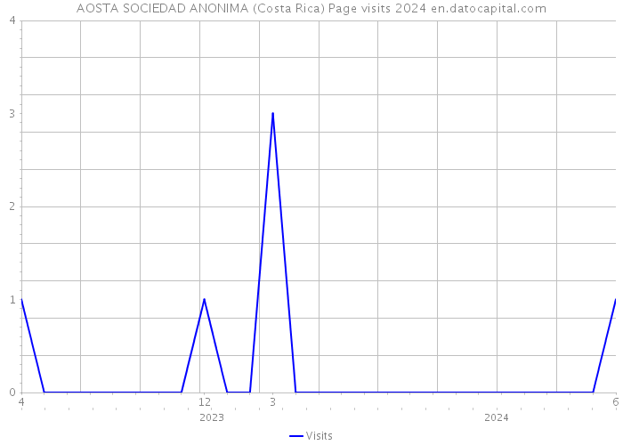AOSTA SOCIEDAD ANONIMA (Costa Rica) Page visits 2024 