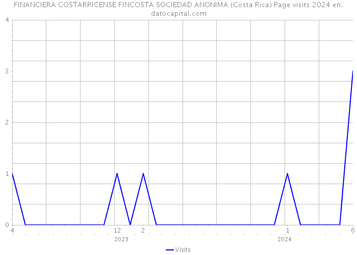 FINANCIERA COSTARRICENSE FINCOSTA SOCIEDAD ANONIMA (Costa Rica) Page visits 2024 