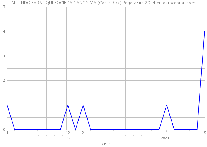 MI LINDO SARAPIQUI SOCIEDAD ANONIMA (Costa Rica) Page visits 2024 
