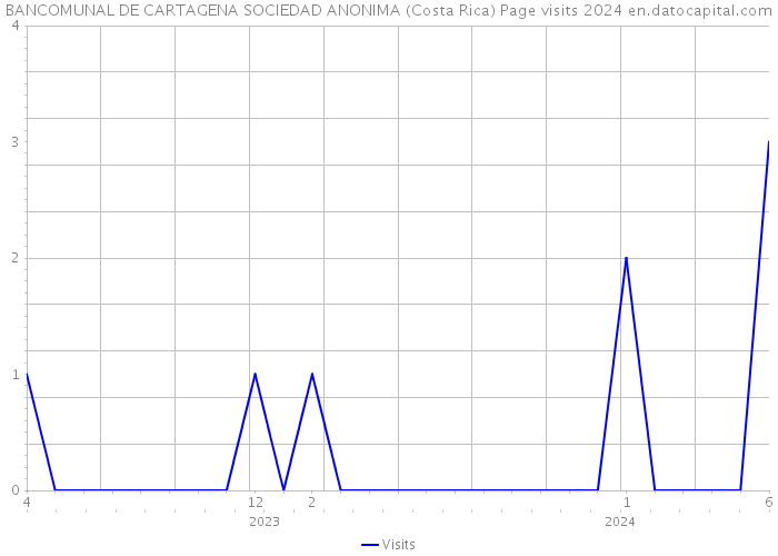 BANCOMUNAL DE CARTAGENA SOCIEDAD ANONIMA (Costa Rica) Page visits 2024 
