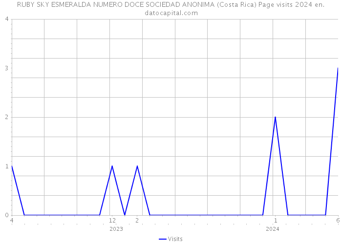 RUBY SKY ESMERALDA NUMERO DOCE SOCIEDAD ANONIMA (Costa Rica) Page visits 2024 