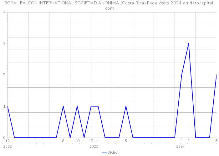 ROYAL FALCON INTERNATIONAL SOCIEDAD ANONIMA (Costa Rica) Page visits 2024 