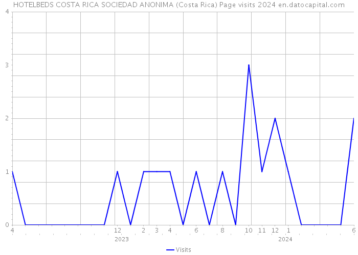 HOTELBEDS COSTA RICA SOCIEDAD ANONIMA (Costa Rica) Page visits 2024 