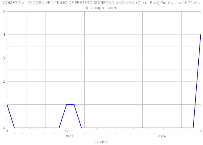 COMERCIALIZADORA VEINTIUNO DE FEBRERO SOCIEDAD ANONIMA (Costa Rica) Page visits 2024 
