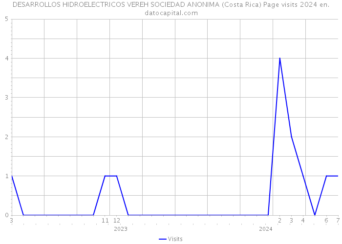 DESARROLLOS HIDROELECTRICOS VEREH SOCIEDAD ANONIMA (Costa Rica) Page visits 2024 