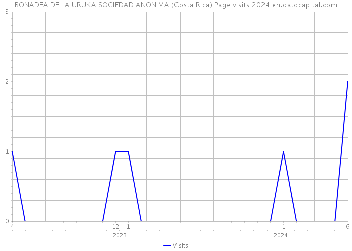BONADEA DE LA URUKA SOCIEDAD ANONIMA (Costa Rica) Page visits 2024 