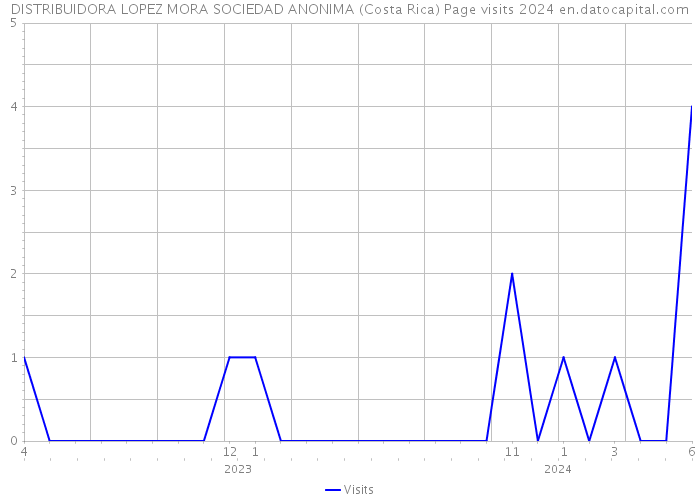 DISTRIBUIDORA LOPEZ MORA SOCIEDAD ANONIMA (Costa Rica) Page visits 2024 