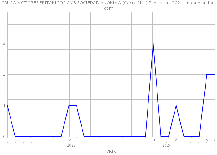 GRUPO MOTORES BRITANICOS GMB SOCIEDAD ANONIMA (Costa Rica) Page visits 2024 
