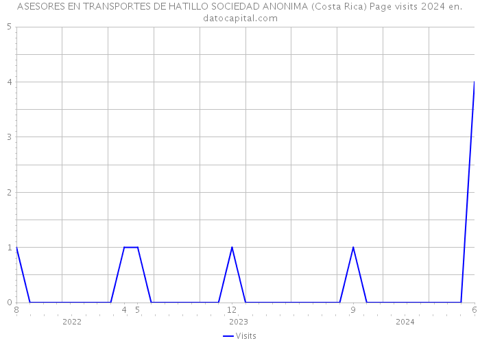 ASESORES EN TRANSPORTES DE HATILLO SOCIEDAD ANONIMA (Costa Rica) Page visits 2024 