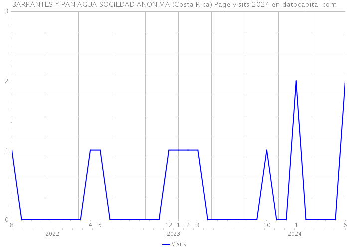 BARRANTES Y PANIAGUA SOCIEDAD ANONIMA (Costa Rica) Page visits 2024 