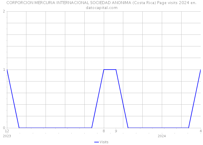 CORPORCION MERCURIA INTERNACIONAL SOCIEDAD ANONIMA (Costa Rica) Page visits 2024 