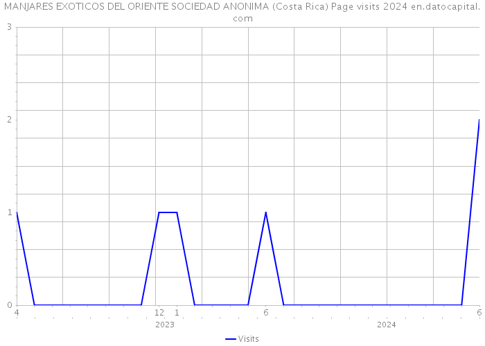 MANJARES EXOTICOS DEL ORIENTE SOCIEDAD ANONIMA (Costa Rica) Page visits 2024 