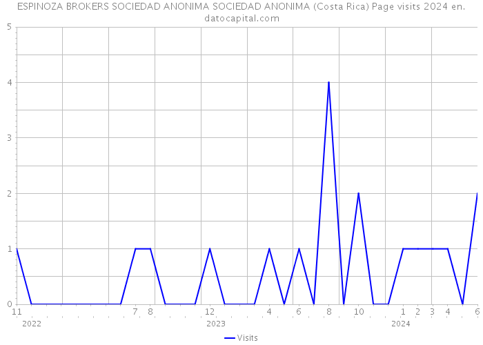 ESPINOZA BROKERS SOCIEDAD ANONIMA SOCIEDAD ANONIMA (Costa Rica) Page visits 2024 