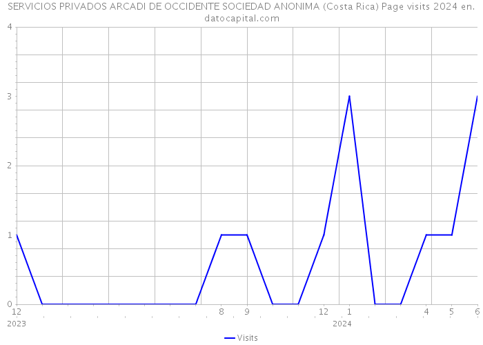 SERVICIOS PRIVADOS ARCADI DE OCCIDENTE SOCIEDAD ANONIMA (Costa Rica) Page visits 2024 