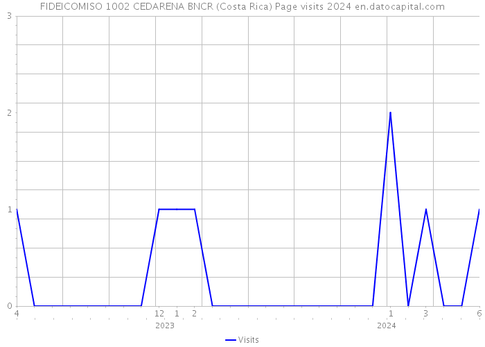 FIDEICOMISO 1002 CEDARENA BNCR (Costa Rica) Page visits 2024 