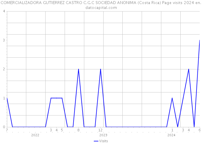 COMERCIALIZADORA GUTIERREZ CASTRO C.G.C SOCIEDAD ANONIMA (Costa Rica) Page visits 2024 