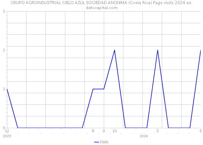 GRUPO AGROINDUSTRIAL CIELO AZUL SOCIEDAD ANONIMA (Costa Rica) Page visits 2024 