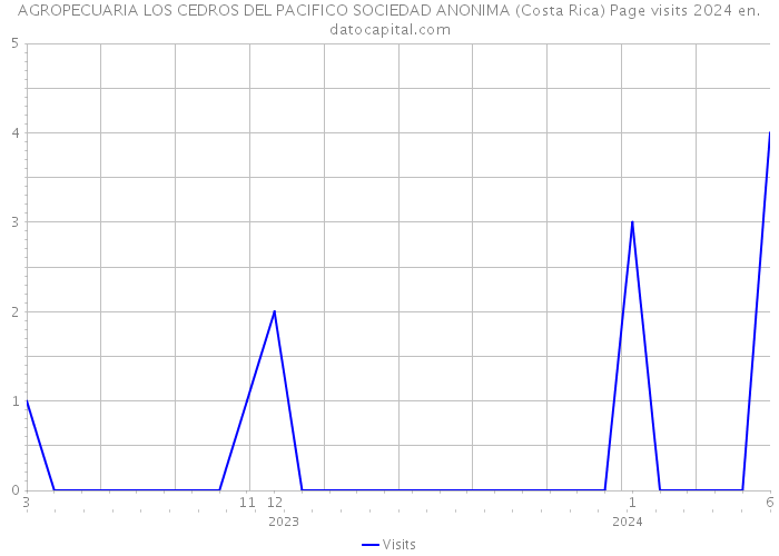 AGROPECUARIA LOS CEDROS DEL PACIFICO SOCIEDAD ANONIMA (Costa Rica) Page visits 2024 