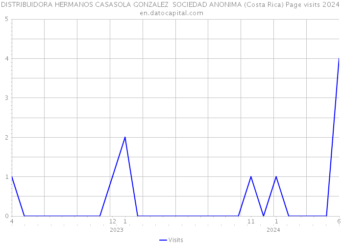 DISTRIBUIDORA HERMANOS CASASOLA GONZALEZ SOCIEDAD ANONIMA (Costa Rica) Page visits 2024 