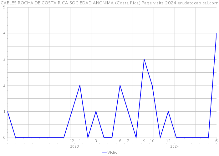 CABLES ROCHA DE COSTA RICA SOCIEDAD ANONIMA (Costa Rica) Page visits 2024 