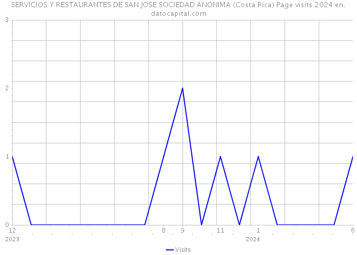SERVICIOS Y RESTAURANTES DE SAN JOSE SOCIEDAD ANONIMA (Costa Rica) Page visits 2024 