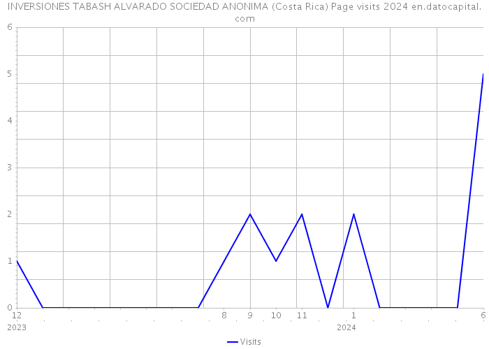 INVERSIONES TABASH ALVARADO SOCIEDAD ANONIMA (Costa Rica) Page visits 2024 