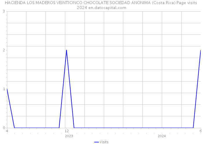 HACIENDA LOS MADEROS VEINTICINCO CHOCOLATE SOCIEDAD ANONIMA (Costa Rica) Page visits 2024 