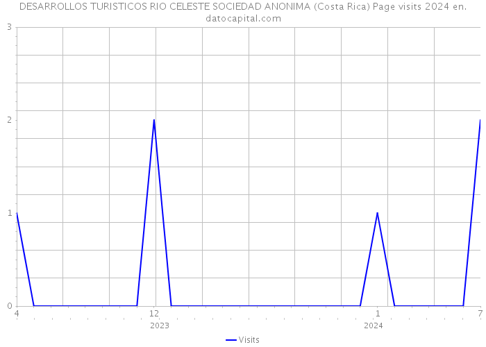 DESARROLLOS TURISTICOS RIO CELESTE SOCIEDAD ANONIMA (Costa Rica) Page visits 2024 