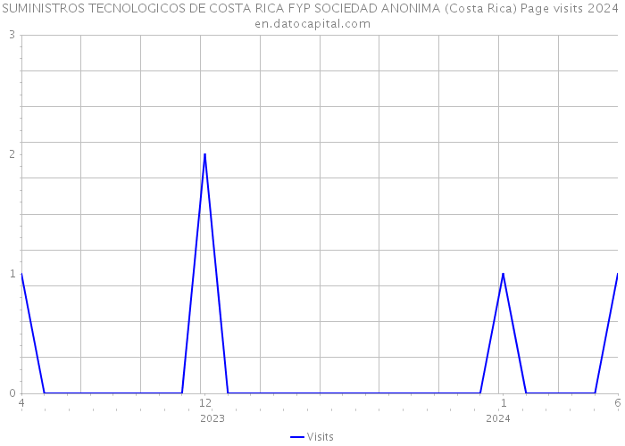 SUMINISTROS TECNOLOGICOS DE COSTA RICA FYP SOCIEDAD ANONIMA (Costa Rica) Page visits 2024 