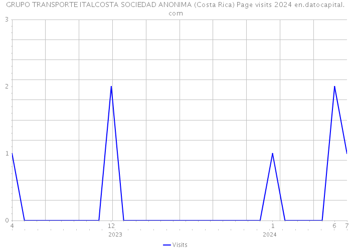 GRUPO TRANSPORTE ITALCOSTA SOCIEDAD ANONIMA (Costa Rica) Page visits 2024 
