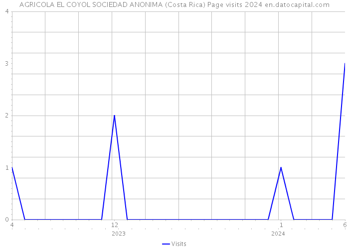 AGRICOLA EL COYOL SOCIEDAD ANONIMA (Costa Rica) Page visits 2024 