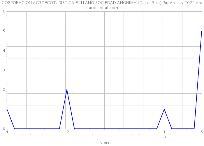 CORPORACION AGROECOTURISTICA EL LLANO SOCIEDAD ANONIMA (Costa Rica) Page visits 2024 