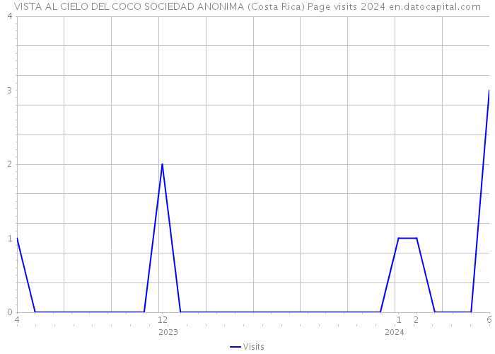 VISTA AL CIELO DEL COCO SOCIEDAD ANONIMA (Costa Rica) Page visits 2024 