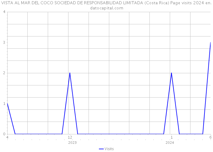 VISTA AL MAR DEL COCO SOCIEDAD DE RESPONSABILIDAD LIMITADA (Costa Rica) Page visits 2024 
