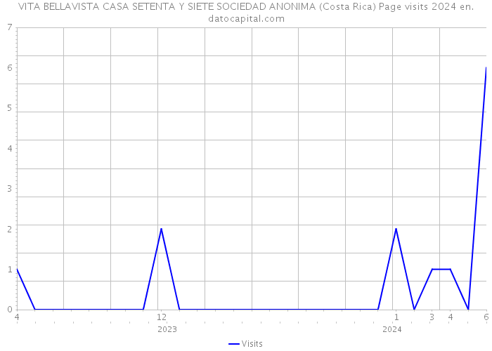 VITA BELLAVISTA CASA SETENTA Y SIETE SOCIEDAD ANONIMA (Costa Rica) Page visits 2024 
