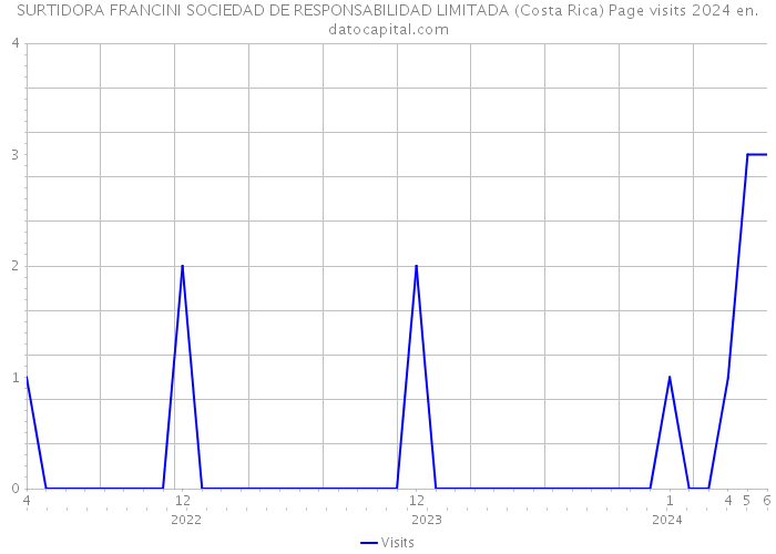 SURTIDORA FRANCINI SOCIEDAD DE RESPONSABILIDAD LIMITADA (Costa Rica) Page visits 2024 