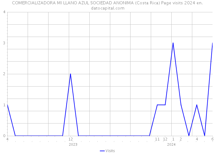 COMERCIALIZADORA MI LLANO AZUL SOCIEDAD ANONIMA (Costa Rica) Page visits 2024 