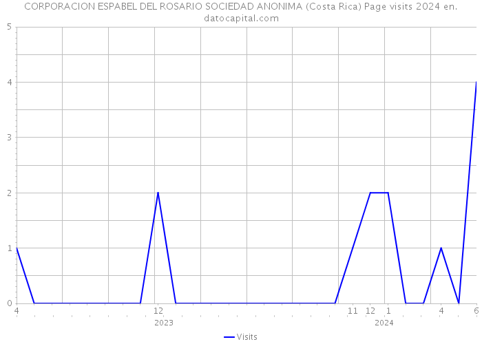 CORPORACION ESPABEL DEL ROSARIO SOCIEDAD ANONIMA (Costa Rica) Page visits 2024 