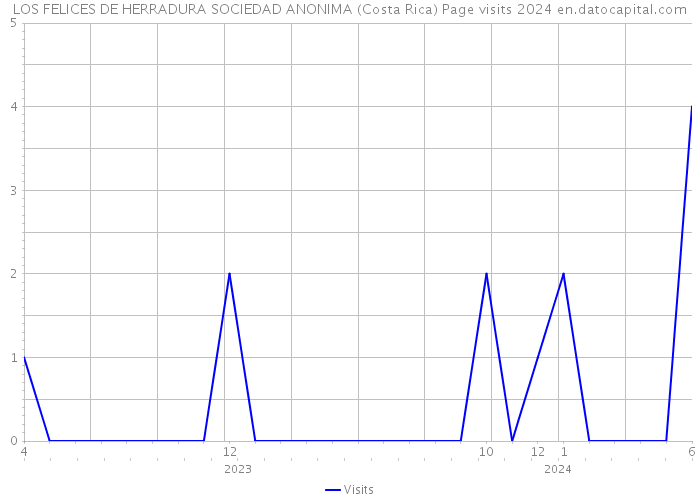 LOS FELICES DE HERRADURA SOCIEDAD ANONIMA (Costa Rica) Page visits 2024 