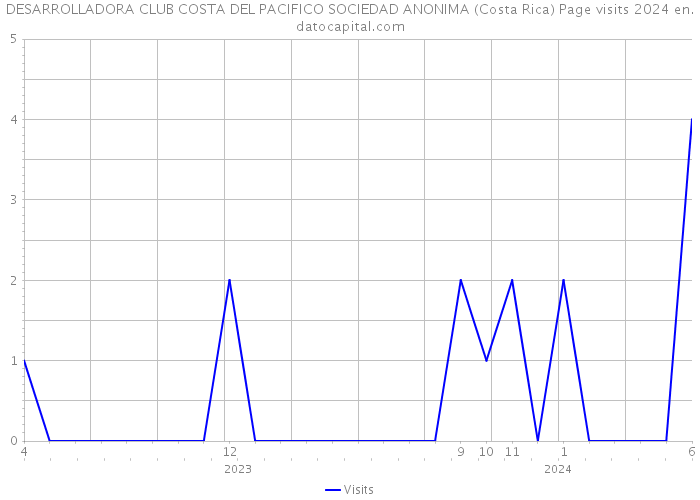 DESARROLLADORA CLUB COSTA DEL PACIFICO SOCIEDAD ANONIMA (Costa Rica) Page visits 2024 