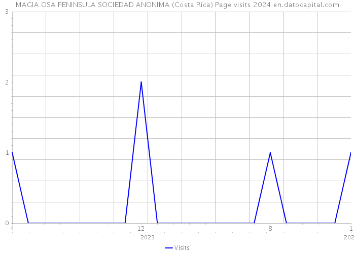 MAGIA OSA PENINSULA SOCIEDAD ANONIMA (Costa Rica) Page visits 2024 
