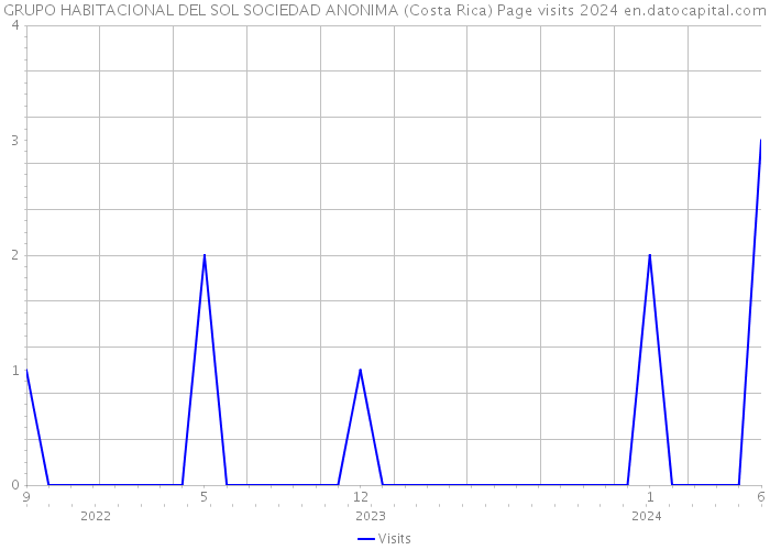 GRUPO HABITACIONAL DEL SOL SOCIEDAD ANONIMA (Costa Rica) Page visits 2024 