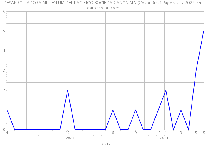 DESARROLLADORA MILLENIUM DEL PACIFICO SOCIEDAD ANONIMA (Costa Rica) Page visits 2024 