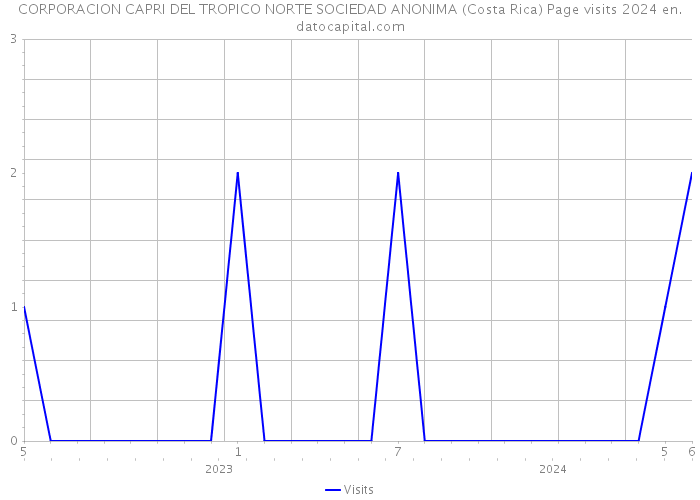 CORPORACION CAPRI DEL TROPICO NORTE SOCIEDAD ANONIMA (Costa Rica) Page visits 2024 