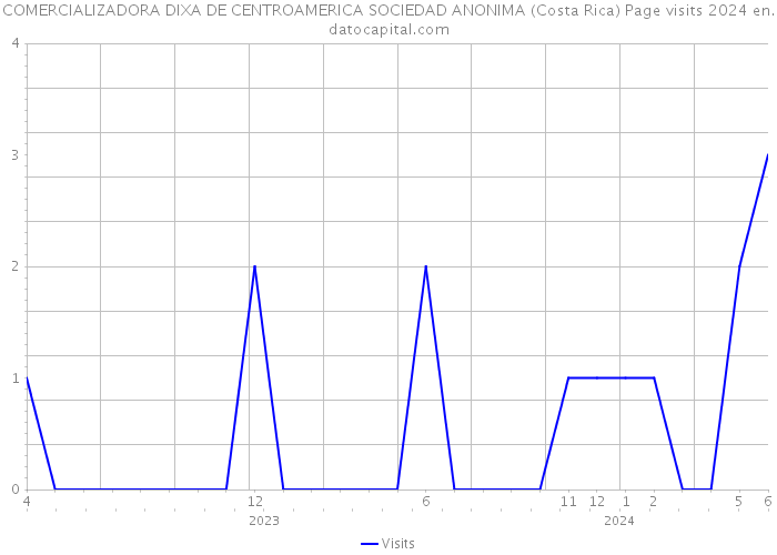 COMERCIALIZADORA DIXA DE CENTROAMERICA SOCIEDAD ANONIMA (Costa Rica) Page visits 2024 